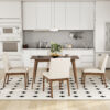 5-Piece Dining Table Set with One Solid Wood Frame Table and 4 Upholstered Chairs for Dining Room - Image 3
