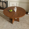 Round Dining Table for 4 - 47 Inch Farmhouse Kitchen Table, MDF Circle Table with Oak Finish, 300lb Weight Capacity, Easy Assembly for Dining Room, Kitchen, Living Room - Spiced Round Table - Image 2