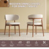 Mid-Century Modern wood feet Dining Chair Set of 2, Stylish Wooden Chairs for Dining Room, Kitchen, or Living Room, Comfortable & Durable, Easy to Assemble - Image 3