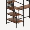 Full size loft metal bed with black for bedroom and dormitory, with built-in charging station and LED lighting - Image 6