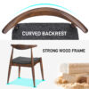 5-Piece Dining Set 1 Table 4 Chairs, Rubberwood Frame, Faux Wood Tabletop, Retro - Elegant for Kitchen & Family Dining - Image 9