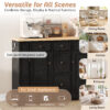 TREXM Sideboard Buffet Cabinet with Storage, Kitchen Console Table with 5 Drawers, 2 Cabinets, Adjustable Shelves, Buffet Server for Dining Room, Living Room, Entryway - Image 8