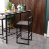 Set of 2 Barstools Faux Leather Upholstered Bar Stools Modern Metal Frame Dining Chairs for Counter, Kitchen Island - Image 14