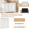 TREXM Sideboard Buffet Cabinet with Storage, Kitchen Console Table with 5 Drawers, 2 Cabinets, Adjustable Shelves, Buffet Server for Dining Room, Living Room, Entryway - Image 12