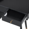 Modern Makeup Vanity Desk with Drawers, Cabinet & Charging Port, Space-saving Dressing Table Set with Stool for Small Places, Black - Image 5