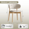 Mid-Century Modern wood feet Dining Chair Set of 2, Stylish Wooden Chairs for Dining Room, Kitchen, or Living Room, Comfortable & Durable, Easy to Assemble - Image 16