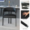 Modern Dining Chairs Set of 2, Faux Leather Upholstered Barrel Dining Room Chairs with Integrated Curved Back And Armrests , Metal Frame Chair for Kitchen Living Room Restaurant - Image 19