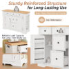 TREXM Sideboard Buffet Cabinet with Storage, Kitchen Console Table with 5 Drawers, 2 Cabinets, Adjustable Shelves, Buffet Server for Dining Room, Living Room, Entryway - Image 11