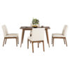 5-Piece Dining Table Set with One Solid Wood Frame Table and 4 Upholstered Chairs for Dining Room - Image 7