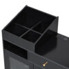 Modern Makeup Vanity Desk with Drawers, Cabinet & Charging Port, Space-saving Dressing Table Set with Stool for Small Places, Black - Image 11