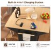 K&K 55.7'' Large Kitchen Island with 2 Drop Leaf,, Rolling Kitchen Cart on 5 Wheels with Power Outlet, Folding Storage Dining Table with Spice & Towel Rack , 3 Drawers, for Kitchen, Dining Room - Image 19