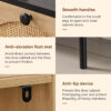 Space-Saving Rattan Shoe Cabinet with 4 Flip-Down Doors – Elegant Narrow Storage for Entryways & Hallways - Image 4