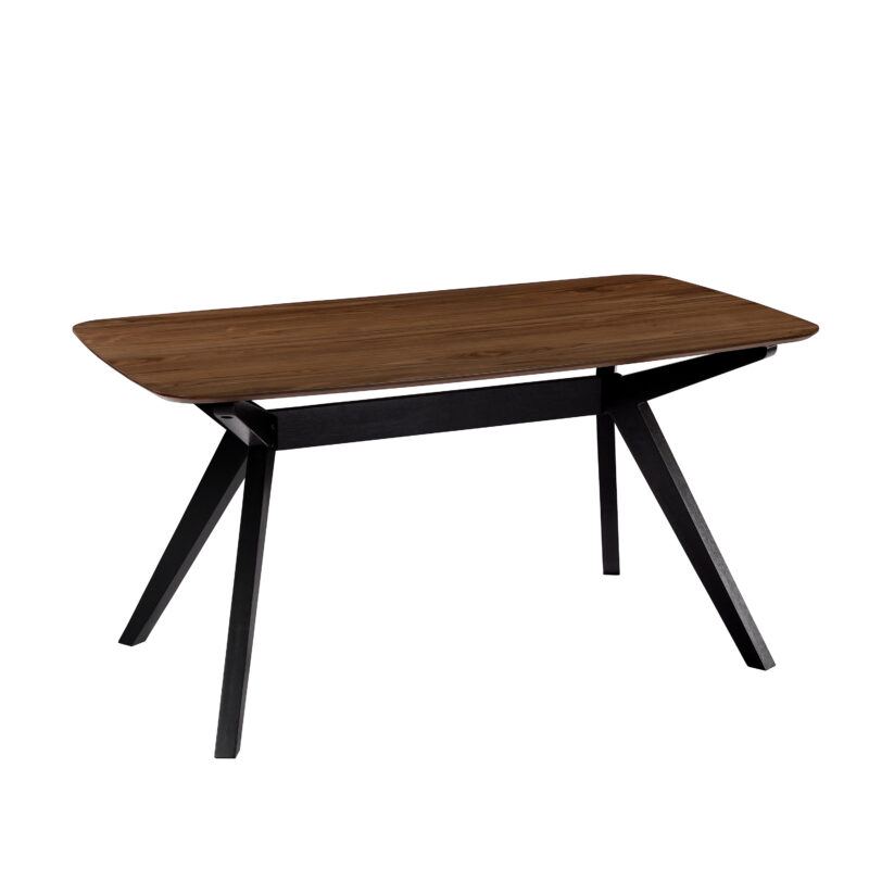 Wood Dining Table ,Walnut+Black - Image 6