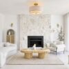 15" Modern Ceiling Light, Fabric Upholstered, Flush-Mount Fixture for Living Room, Bedroom or Dining Room, Stylish Energy-Saving Design, Easy Installation (Bulb Not Included) - Image 3