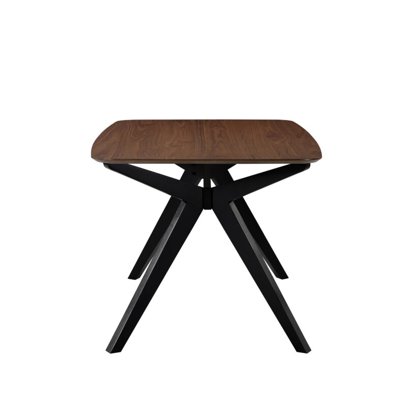 Wood Dining Table ,Walnut+Black - Image 5