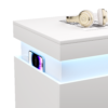 Nightstand with Charging Station and LED Lights,Night Stand with Sliding Top for Bedroom,Bedside Table with Drawers,Modern End Side Table - Image 15