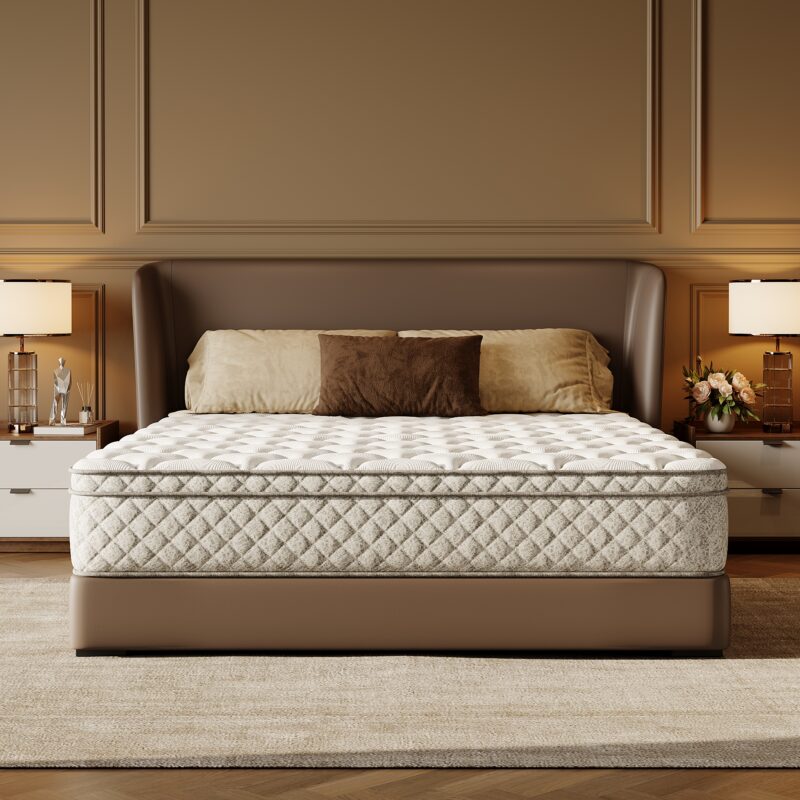 Queen Size Mattress,12 Inch Hybrid Queen Mattress in a Box with Memory Foam and Pocket Spring for Pressure Relief & Comfort Sleep & Zoned Support, Medium Firm,CertiPUR-US & OEKO-TEX - Image 2