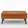 Storage Bench with Storage Bench for Bedroom End of Bed Bench Foot of Bed Bench Entryway Bench Storage Ottoman Bench 43.3" W x 17.7" Brown Leather Bench - Image 8