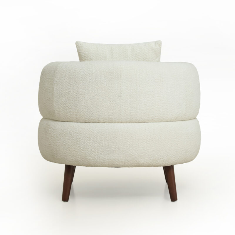Nordic Style Lazy-Style clubchair 36 Inches Chenille Fabric Bucket Chair Decorative chair Soft Cushion with pillow with ottoman for Living Room Study and Relaxation Room - Image 11