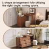 Vanity Desk with Mirror and Lights, Makeup Vanity Table with Flip-Top Tabletop and Storage 7 Drawers, 9 Compartments, 3 Shelves, 3 Color Modes Adjustable Makeup Table for Bedroom - Image 6