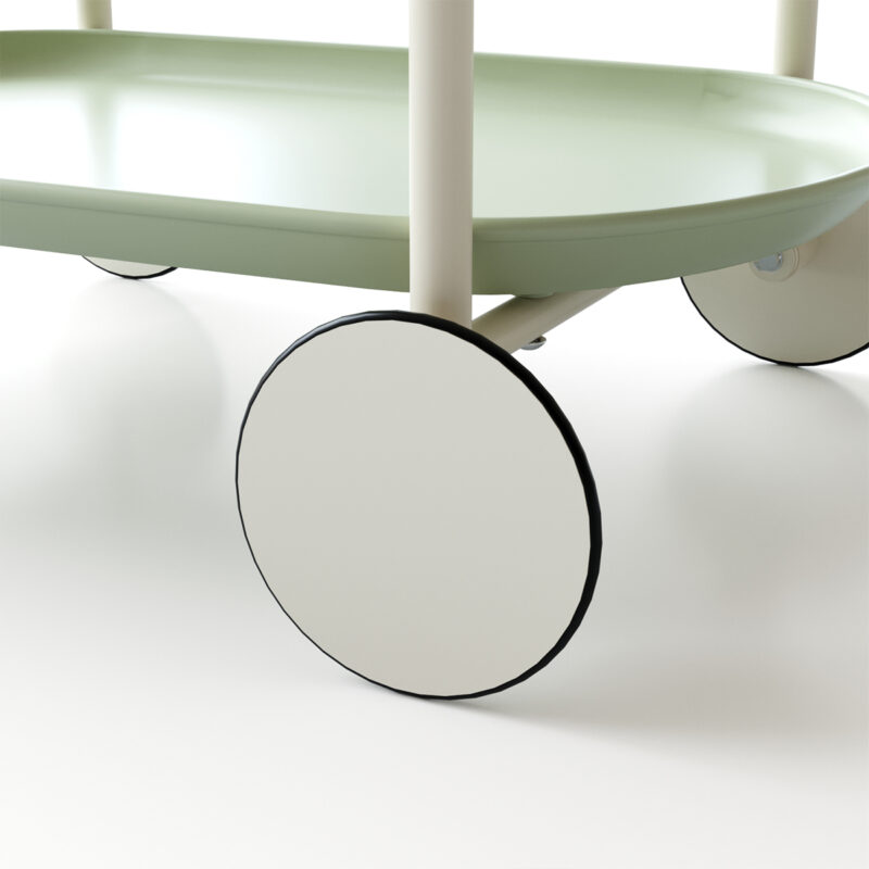 Moon storage cart Nordic Internet celebrity mobile trolley kitchen simple double storage shelf living room sofa storage shelf - Image 3