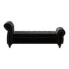 64.5" Bed Bench for Bed Room Nails Tufted Chaise of Lounge with Storage Velvet Upholstery Black - Image 3