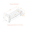 64.5" Bed Bench for Bed Room Nails Tufted Chaise of Lounge with Storage Velvet Upholstery Black - Image 10