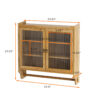 24.8"Glass Door Vintage Double Door Wall Cabinet with Three Tiers of Storage with Towel Rack, for Bathroom, Kitchen,Dining Room - Image 11