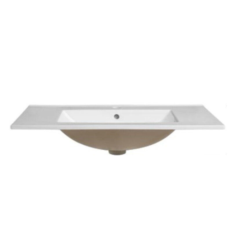 36" Ceramic Basin Sink, 0.8" Ultra-Thin Profile, Single Faucet Hole, Sink Only, Cabinet Not Included, Compatible With Drawer Bathroom Vanity Cabinets, White - Image 5