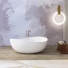 63 inch freestanding solid surface soaking bathtub for bathroom