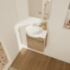 Soft Close Doors Bathroom Vanity With Sink,16 Inch For Small Bathroom
