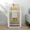 Metal Freestanding Towel Rack 3 Tiers Hand Towel Holder Organizer for Bathroom Accessories, White