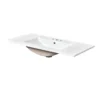 36" Single Bathroom Basin Sink, Vanity Top Only, 3-Faucet Holes, Ceramic