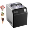 Upright Automatic Ice Cream Maker with Built-in Compressor, 2 Quart No Pre-freezing Fruit Yogurt Machine, Stainless Steel Electric Sorbet Maker, 4 Modes Gelato Maker with Digital Display & Timer