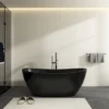65 inch artificial stone solid surface freestanding bathroom bathtub
