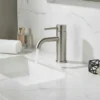 Single Handle Bathroom Faucet Lavatory Faucet Stainless Steel Single Hole-T10, Brushed Nickel