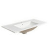 36" Ceramic Basin Sink, 0.8" Ultra-Thin Profile, Single Faucet Hole, Sink Only, Cabinet Not Included, Compatible With Drawer Bathroom Vanity Cabinets, White