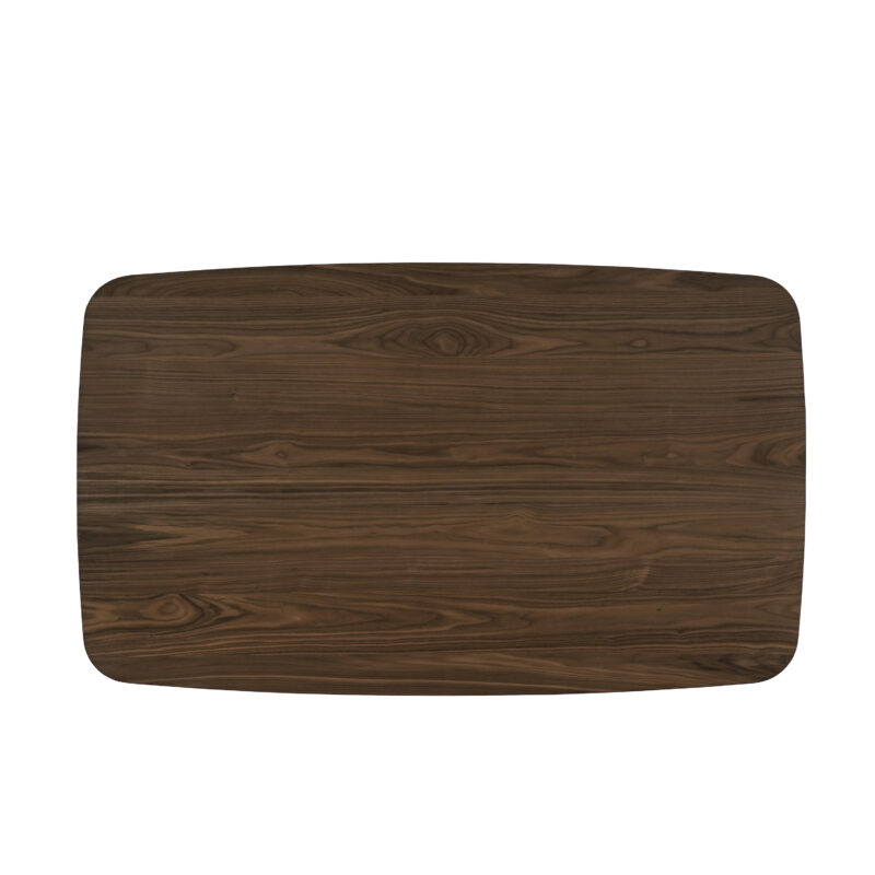 Wood Dining Table ,Walnut+Black - Image 4