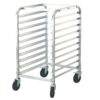 Bun Pan Rack, 10-Tier Commercial Bakery Racks with Brake Wheels, Aluminum Racking Trolley Storage for Half & Full Sheet, Speed Rack For Kitchen Home, Bread Baking Equipment, 26'L x 20.3'W x 39'H