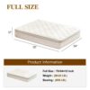 Full Size Mattress,12 Inch Hybrid Full Mattress in a Box with Memory Foam and Pocket Spring for Pressure Relief & Comfort Sleep & Zoned Support, Medium Firm,CertiPUR-US & OEKO-TEX - Image 5