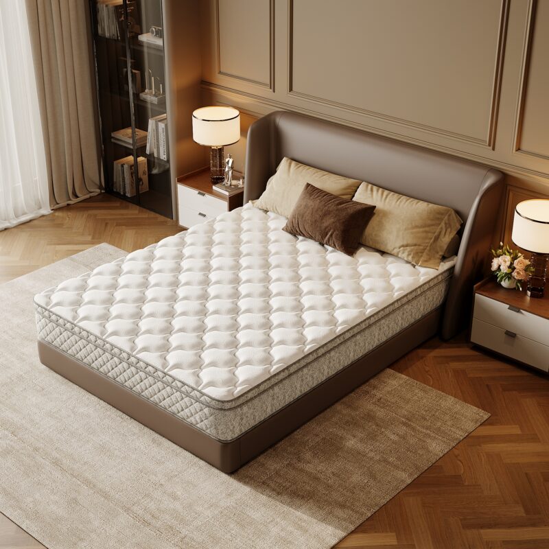 Queen Size Mattress,12 Inch Hybrid Queen Mattress in a Box with Memory Foam and Pocket Spring for Pressure Relief & Comfort Sleep & Zoned Support, Medium Firm,CertiPUR-US & OEKO-TEX - Image 9
