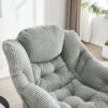 Lazy Chair with Ottoman, Modern Lounge Accent Chair with Armrests and a Side Pocket, Leisure Upholstered Sofa Chair Reading Chair with Footrest for Small Space, Corner Chair - Image 18