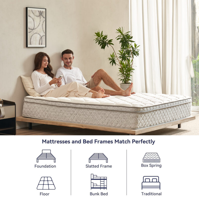 Full Size Mattress,12 Inch Hybrid Full Mattress in a Box with Memory Foam and Pocket Spring for Pressure Relief & Comfort Sleep & Zoned Support, Medium Firm,CertiPUR-US & OEKO-TEX - Image 3