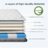 Queen Size Mattress,12 Inch Hybrid Mattress, Individually Pocketed Innerspring, Medium Firm - Image 3