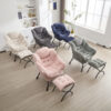 Lazy Chair with Ottoman, Modern Lounge Accent Chair with Armrests and a Side Pocket, Leisure Upholstered Sofa Chair Reading Chair with Footrest for Small Space, Corner Chair - Image 3