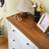 White Dresser for Bedroom, 6 Drawer Dresser with Wide Drawer and Metal Handles, White Dresser, Wood Dressers & Chests of Drawers for Hallway, Entryway - Image 4