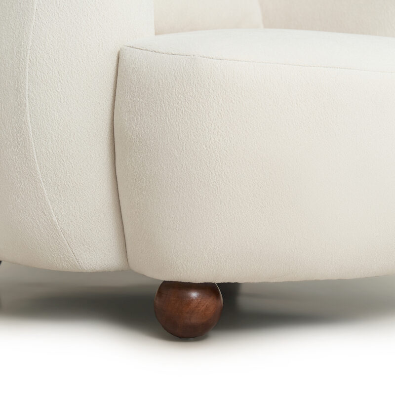 Nordic Style Lazy-Style clubchair 38 Inches, Chenille Fabric Bucket Chair, Decorative Sofa, Soft Cushion with pillow, for Living Room, Study, and Relaxation Room - Image 7