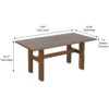 Modern Wooden Dining Table for 4 to 6 People, 71" Large Kitchen Dining Table with Wood Pedestal Base, Mid Century Rectangular Long Dinner Table for Home Dining Room Restaurant, Walnut - Image 3