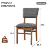 Upholstered Dining Chairs Set of 4, Ergonomic Mid-Century Modern Dining Chairs with Sturdy Rubberwood Frame, Non-Slip Kitchen Chairs for Dining Room,Kitchen, Cafe - Image 10