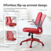 Ergonomic Color Office Chair 350LBS, Home Office, Mesh Back, Integrated Molded Foam, Comfortable Sitting, Flipping Armrest, Fireproof, Rotating, Lifting Multifunctional Chair - Image 19